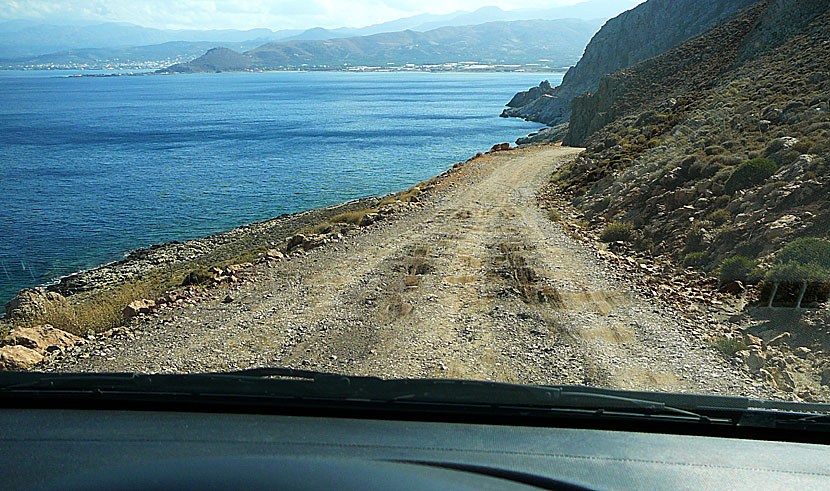 The road to Balos beach in western Crete. 