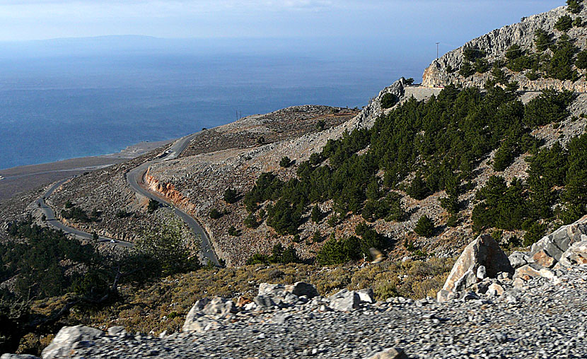 Vägen till Chora Sfakion på Kreta.