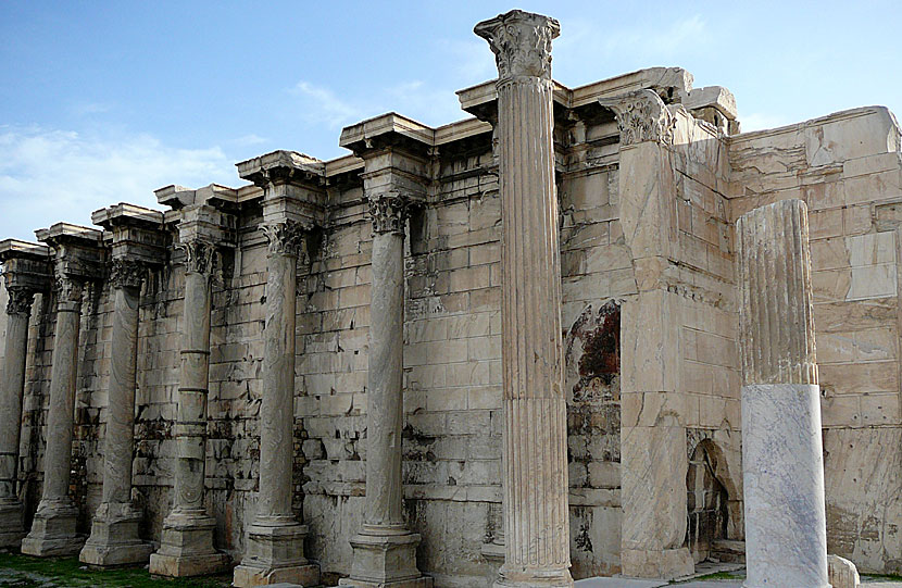 Hadrianus bibliotek som ligger nära den Romerska agoran i Aten.
