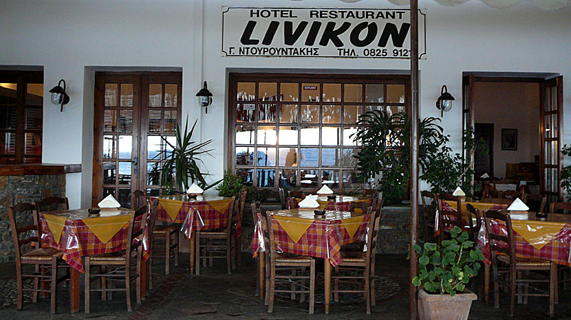 Restaurant Livikon i Chora Sfakion på södra Kreta.
