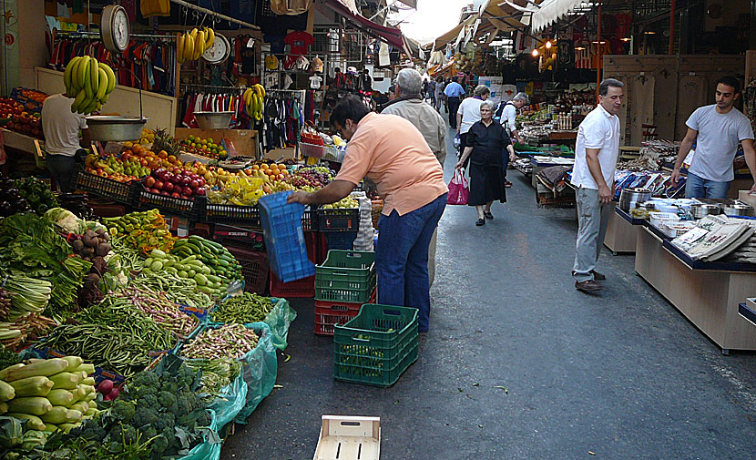 Marknaden i Heraklion på Kreta.