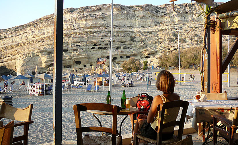 Taverna i underbara Matal på södra Kreta.