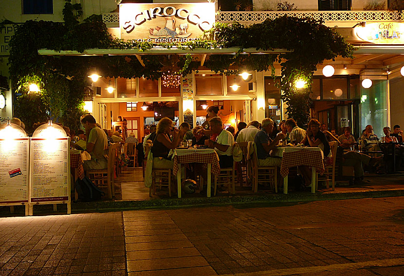 Restaurang Scirocco. Naxos.  Court Square.