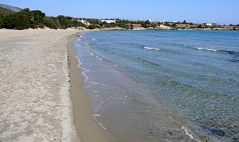 Psili Amos beach på östra Naxos. 