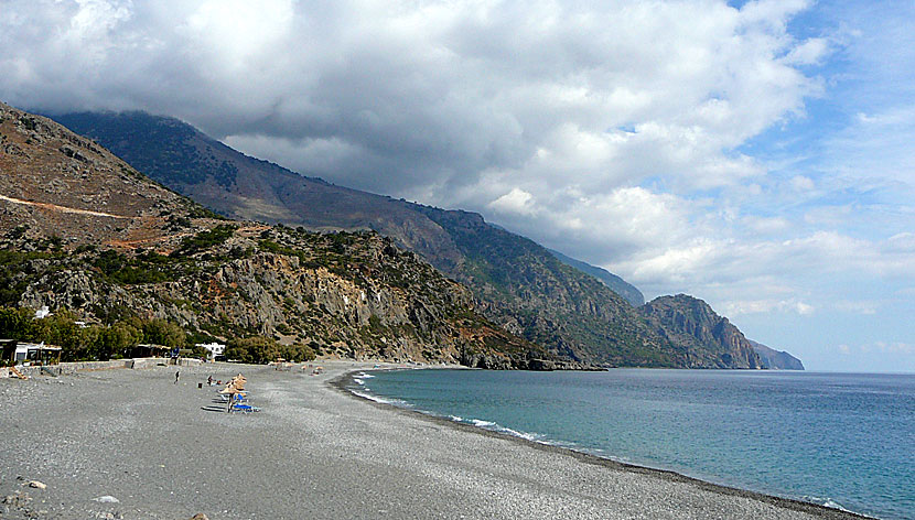 Stranden i Sougia på södra Kreta.