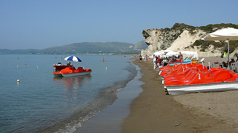 Stranden i Kalamaki på Zakynthos.