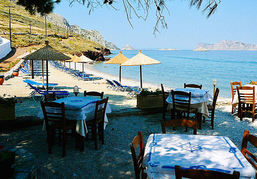 De bästa stränderna på Hydra i Grekland. Plakes beach. 