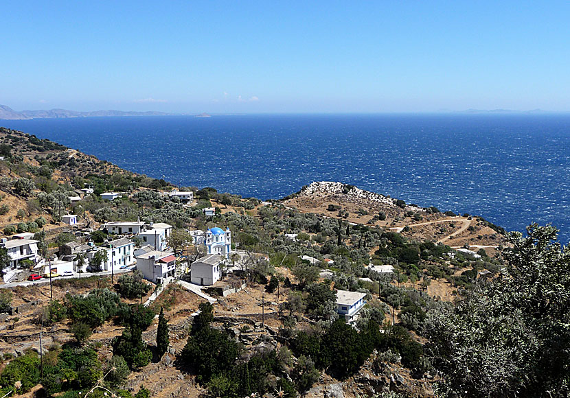 Byn Vrodi på Ikaria där det sägs att Ikaros störtade i havet.