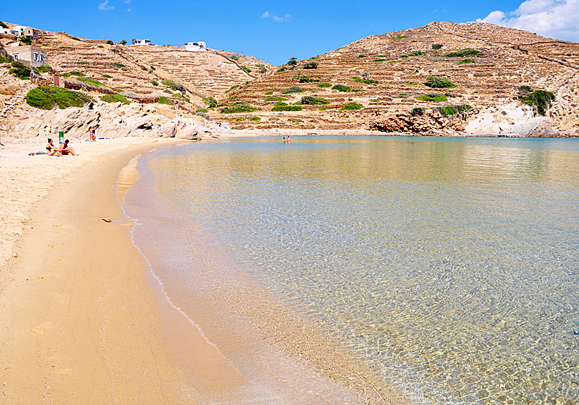 Kolitsani beach på Ios i Grekland.