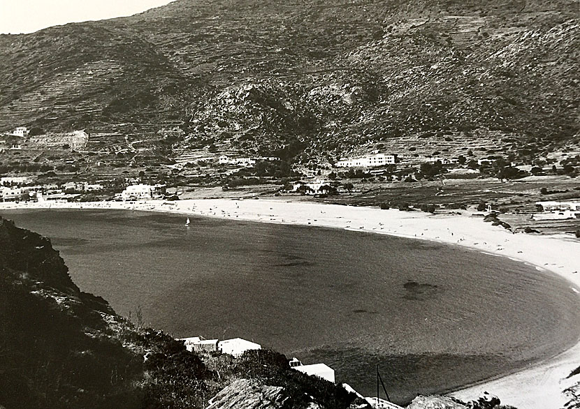 Mylopotas beach på Ios år 1984.  