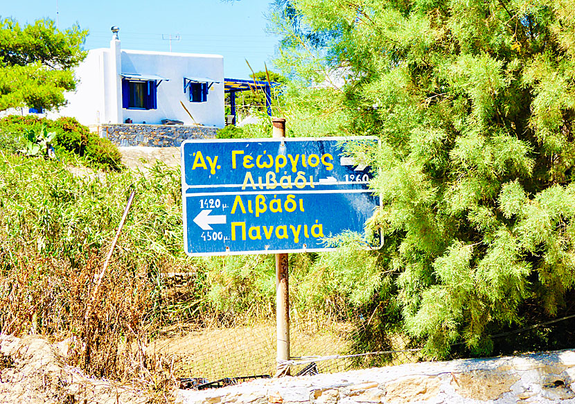 Från hamnen i Agios Georgios är det 4,5 kilometer till byn Panagia på Iraklia.