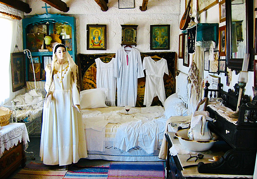 Folkmuseet som ligger innan nunneklostret Agios Savvas på Kalymnos i Grekland.