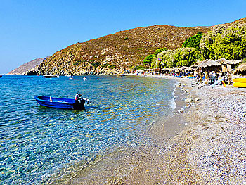 Kalamies beach på Kalymnos.