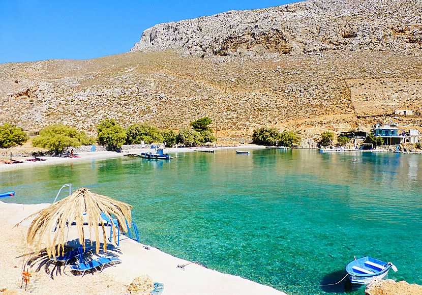 Missa inte den vackra fjorden Palionisos när du reser till Kalymnos i Grekland.