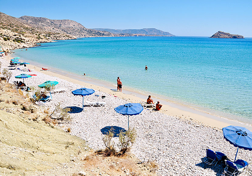 Damatria beach på Karpathos i Grekland.