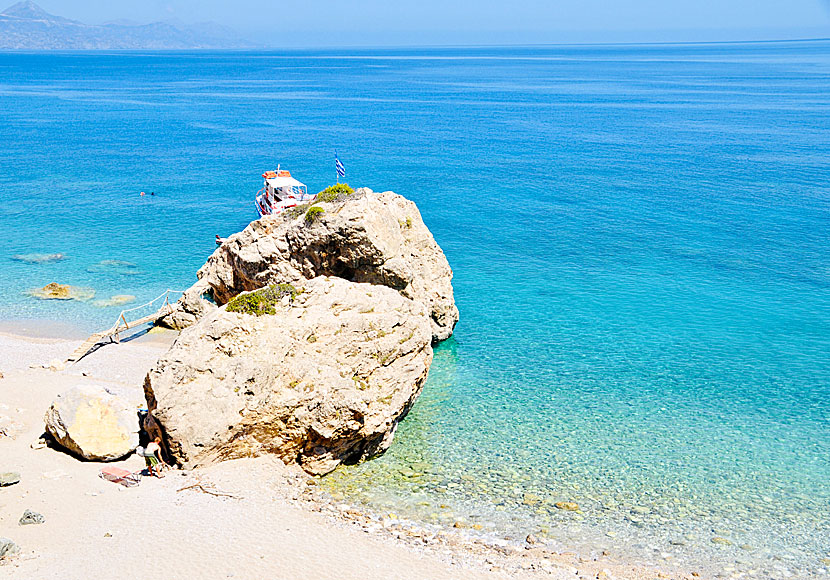 Kato Lakos beach är en de minst kända stränderna på Karpathos, och en av de finaste.