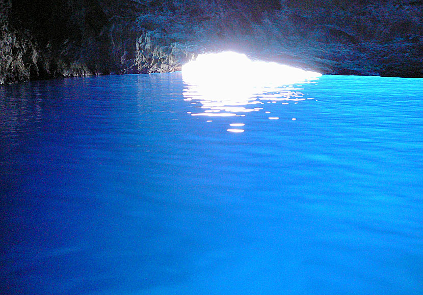 Blue Cave på Kastellorizo i Grekland.