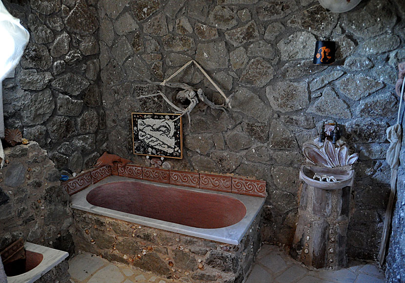 Ett badrum som man tror att de såg ut under antiken i Grekland. 