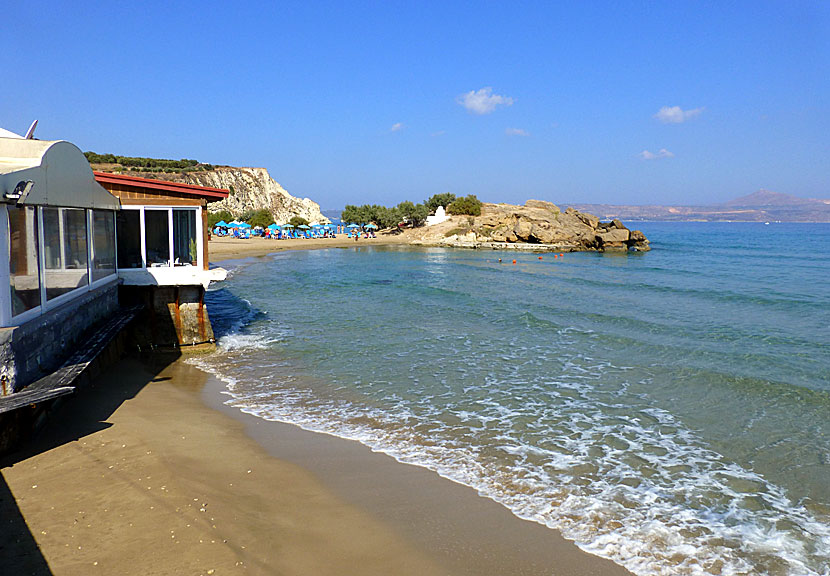 Strandnära taverna i Almyrida på Kreta.