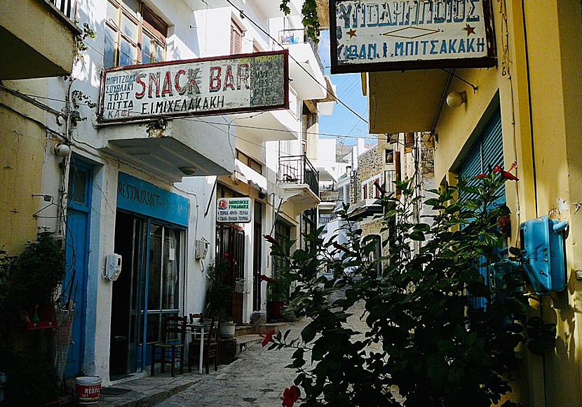 Restauranger och tavernor i Ano Viannos på Kreta. 