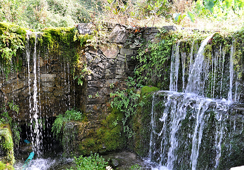 Ett av vattenfallen i Argiroupolis på Kreta.