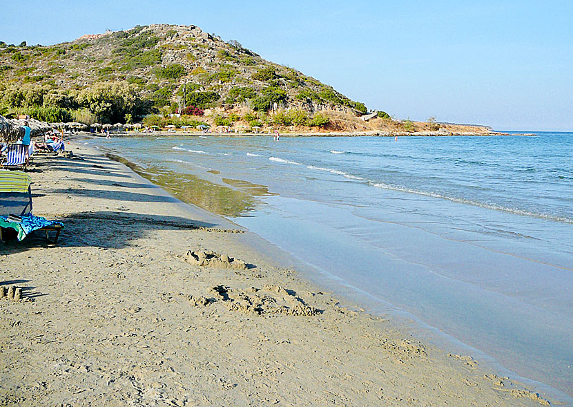 Almiros beach söder om Agios Nikolaos på Kreta.