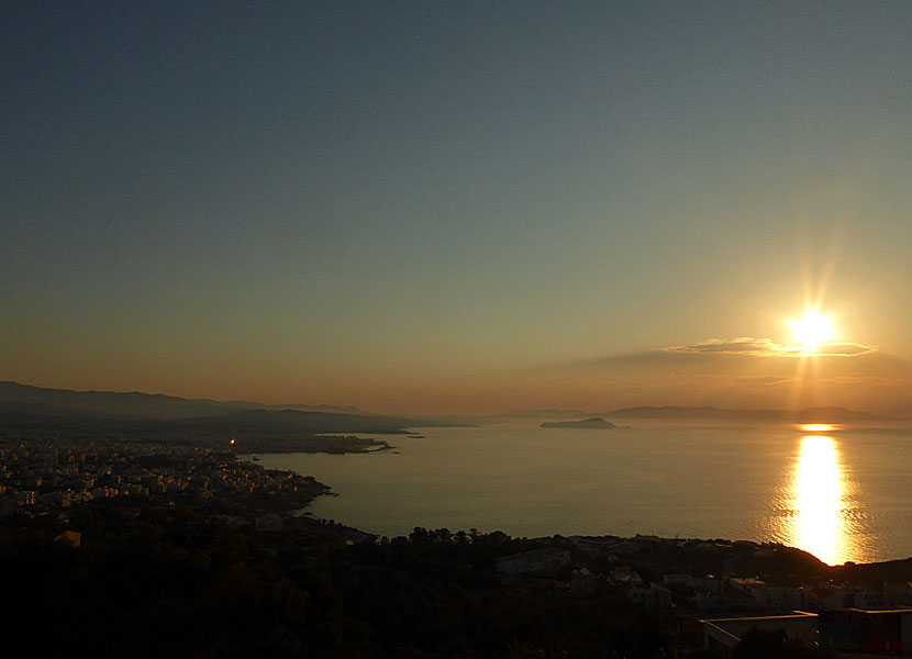 Solnedgången i Chania på Kreta.