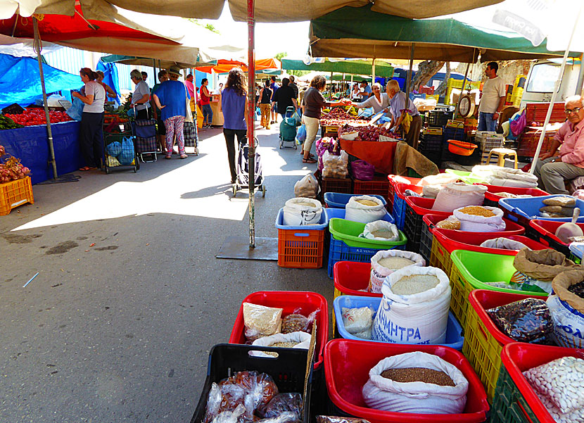 Marknaden i Nea Chora väster om Chania på Kreta.