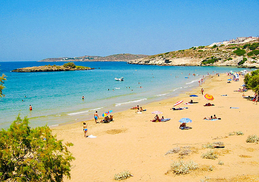 Kalathas island och Kalathas beach. Kreta.