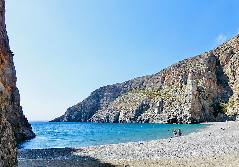Stranden i Agiofarago nära Zaros på södra Kreta.