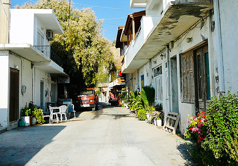 Hotell och restauranger i den lilla byn Tertsa på sydöstra Kreta.