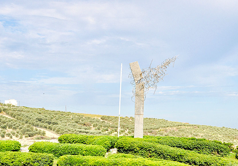 Monumentet som visar var General Kreipe kidnappades. Kreta.