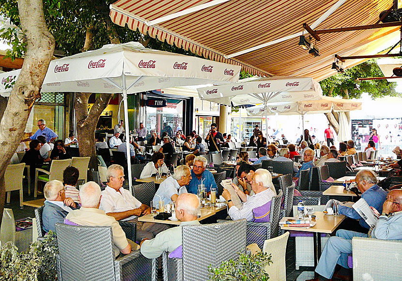 I Heraklion på Kreta finns många mysiga kaféer.