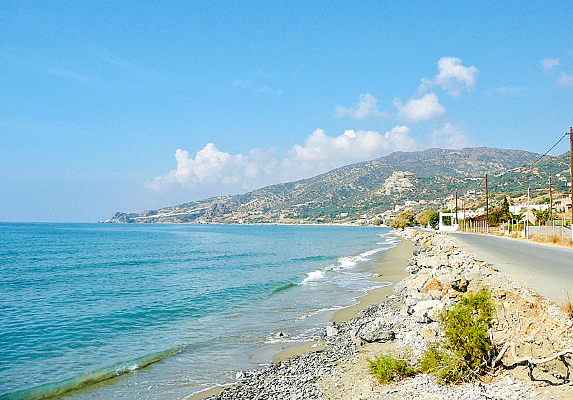 Keratokambos beach väster om Mirtos på södra Kreta.
