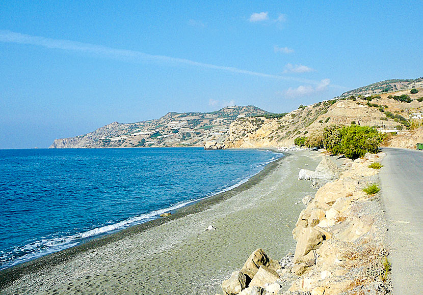 Tertsa beach väster om Mirtos på sydöstra Kreta.