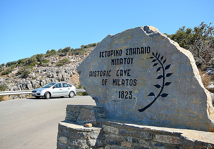 Milatos cave nära Agios Nikolaos, Herklion och Sissi på Kreta.