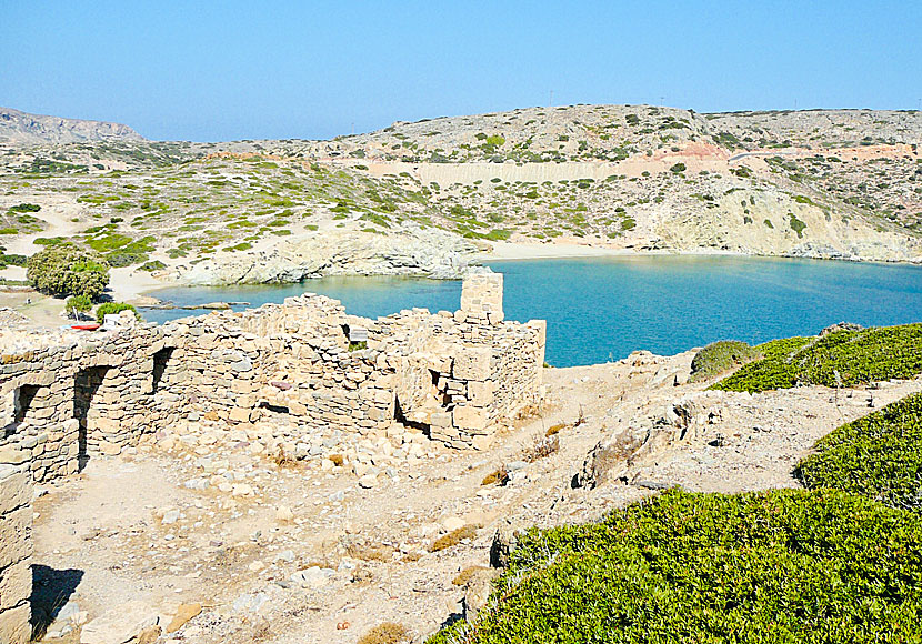 Två av stränderna i Itanos på östra Kreta.