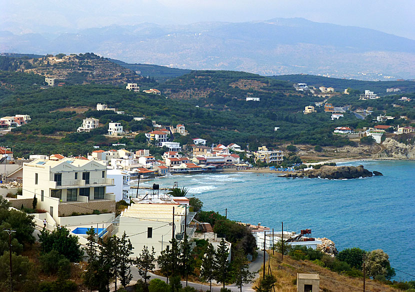 Almyrida sett från Plaka på norra Kreta.