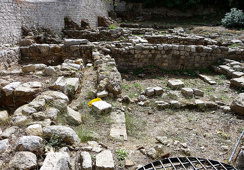De arkeologiska utgrävningarna Lappa i Argiroupolis på Kreta.
