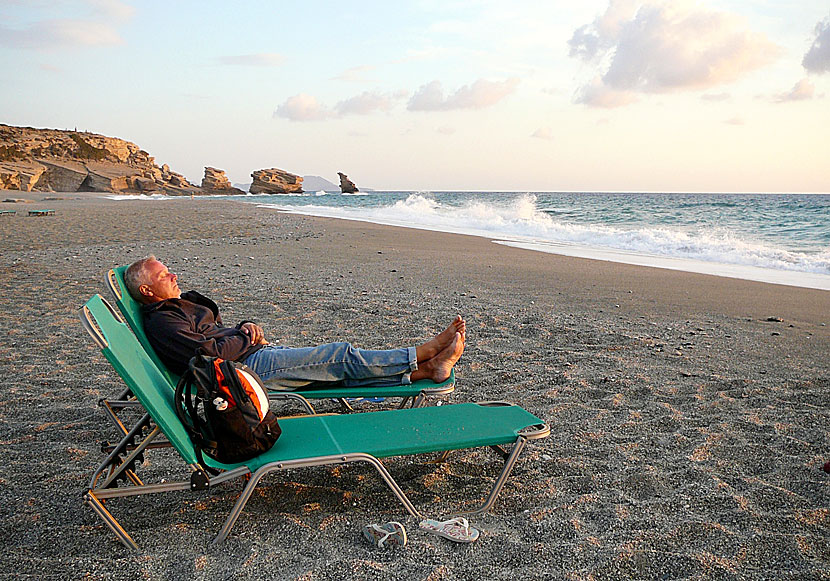 Solnedgångarna i Libyska havet är magiska om du är på södra Kreta. Missa inte!