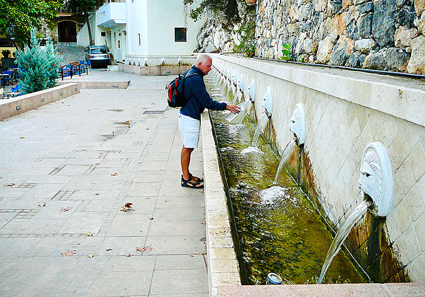 Vattentapp i Spili på Kreta
