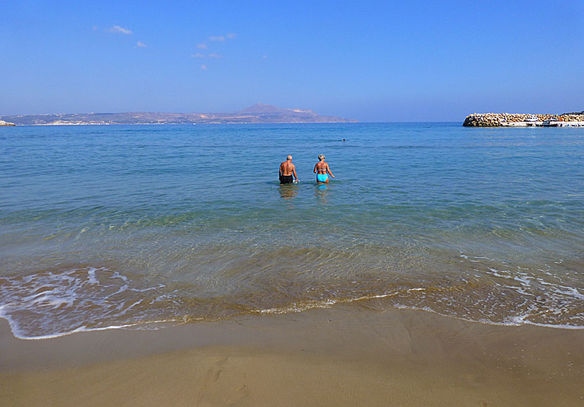 Stranden i Almyrida på Kreta.