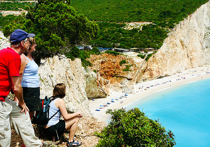 Den vackra vyn över Porto Katsiki beach.