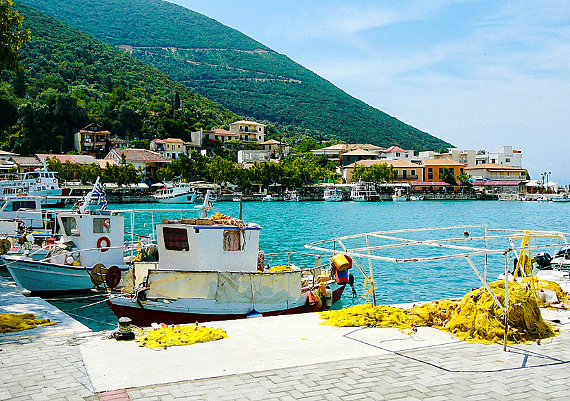 Hamnen i Vasiliki på Lefkas.