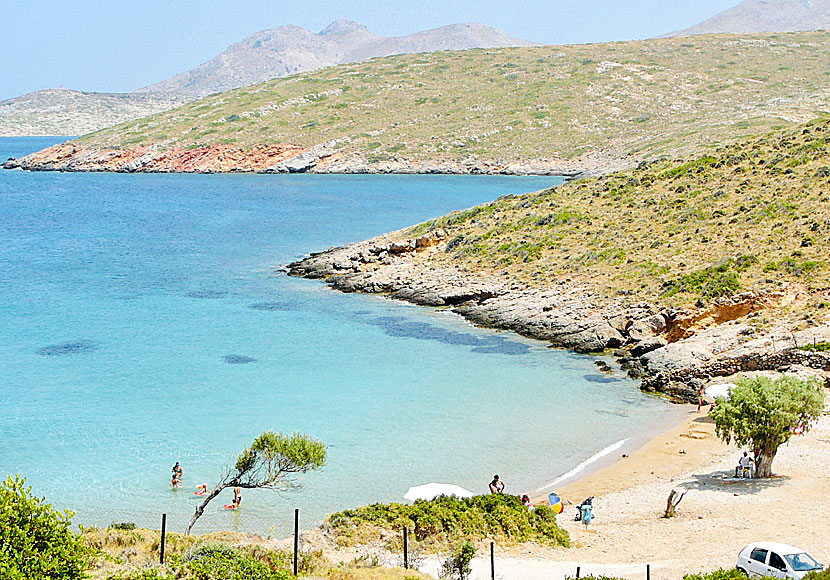 Leros bästa stränder. Agia Kioura beach.
