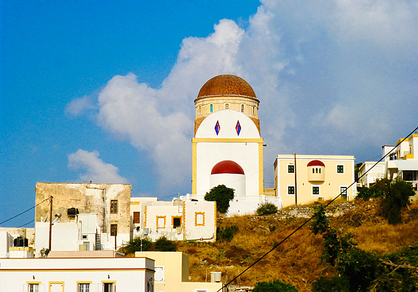 Agia Paraskevi church i Platanos på Leros i Dodekaneserna.