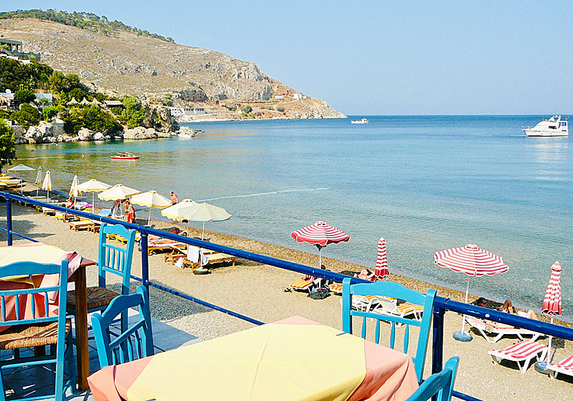 Taverna Paradisos vid Vromolithos beach serverar mycket god grekisk mat.