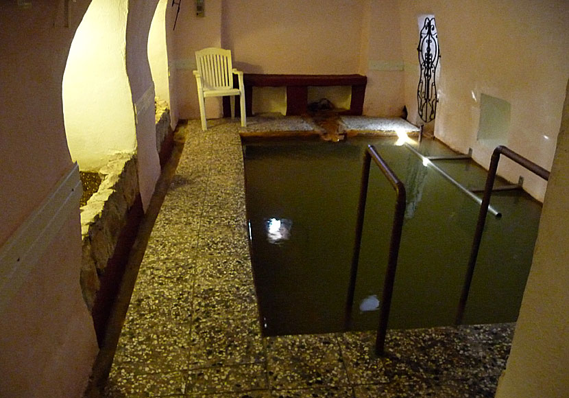 Spa-badet i Polichnitos på Lesbos.