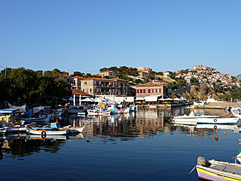 Byn Molyvos på Lesbos.