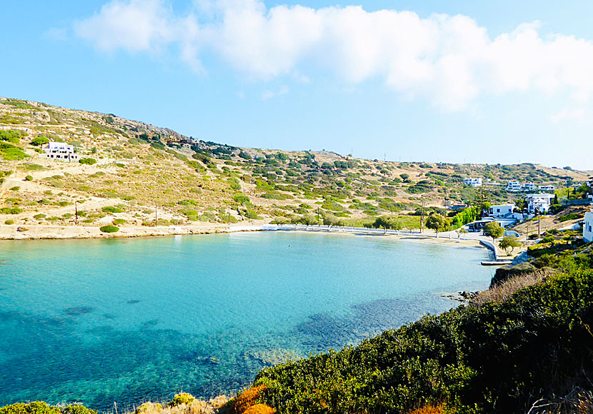 De bästa stränderna på Lipsi i Grekland. Lientou beach.